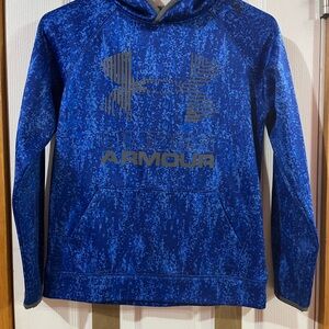 Under Armour Cobalt and Gray ColdGear Hoodie Kids